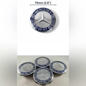 NEW Mercedes Benz 75MM Wheel Center Hubcaps